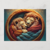 AI Yarn Lions Postkarte (Vorderseite)