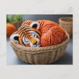 AI Yarn Tiger Postkarte