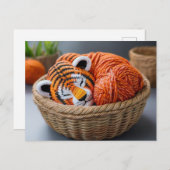 AI Yarn Tiger Postkarte (Vorne/Hinten)
