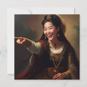 AI-Zeiger und -Lachen Feiertagskarte