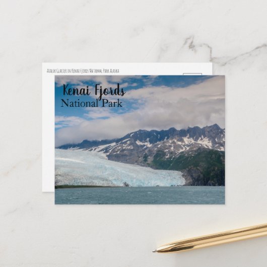 Aialik Glacier Kenai Fjords Nationalpark Postkarte (Vorderseite/Rückseite Beispiel)