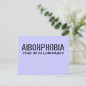 AIBOHPHOBIA POSTKARTE (Stehend Vorderseite)