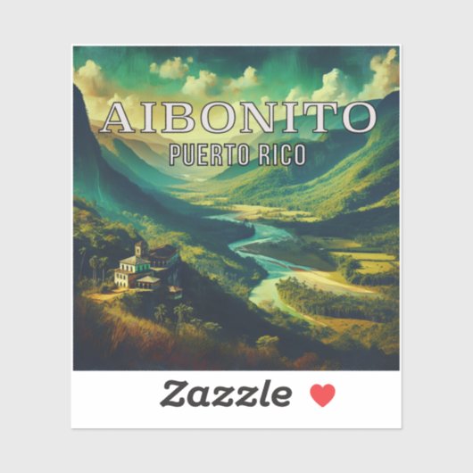 Aibonito Puerto Rico 3 Inch Vinyl Sticker (Blatt)