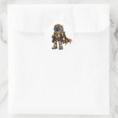 AIC Wüstenreisender Roboter-Explorer Runder Aufkleber (Tasche)