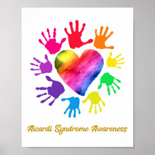 Aicardi-Syndrom Awareness Hands Aicardi Syndrom Poster