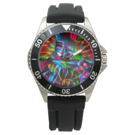 Aichmophobie: Vivid Surreal Art Armbanduhr