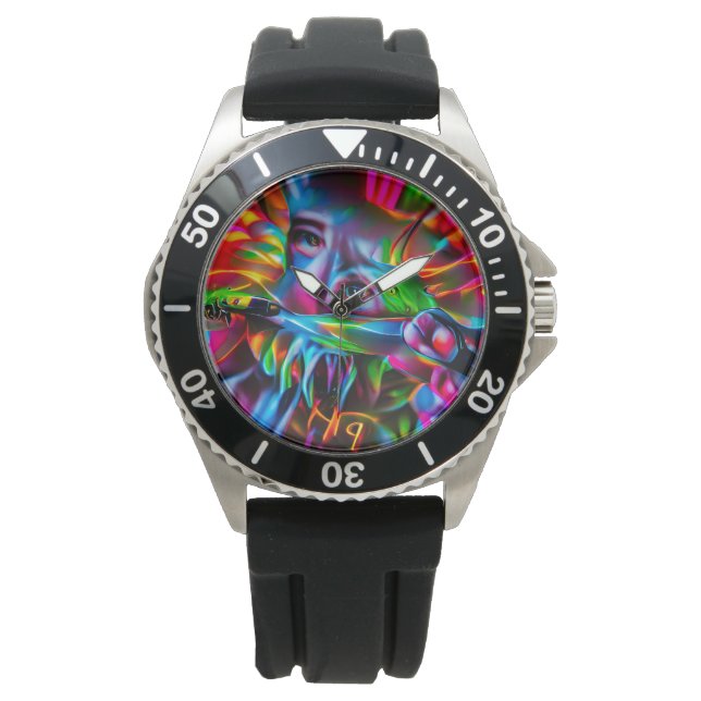 Aichmophobie: Vivid Surreal Art Armbanduhr (Vorderseite)