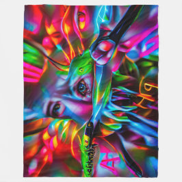 Aichmophobie: Vivid Surreal Art Fleecedecke