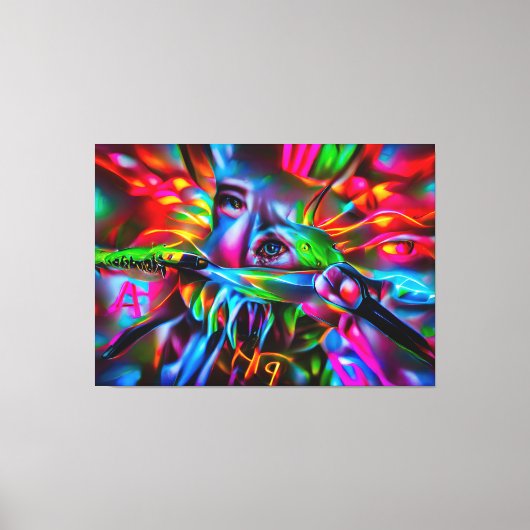 Aichmophobie: Vivid Surreal Art Leinwanddruck (Vorderseite)