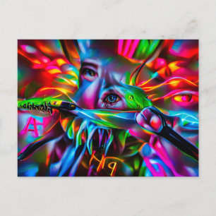 Aichmophobie: Vivid Surreal Art Postkarte