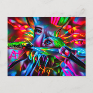 Aichmophobie: Vivid Surreal Art Postkarte