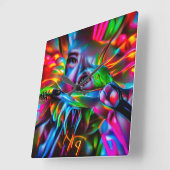 Aichmophobie: Vivid Surreal Art Quadratische Wanduhr (Winkel)