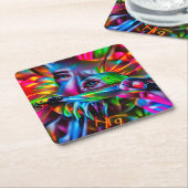Aichmophobie: Vivid Surreal Art Rechteckiger Pappuntersetzer (angewinkelt)