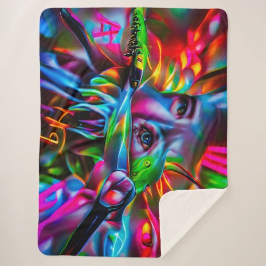 Aichmophobie: Vivid Surreal Art Sherpadecke (Vorderseite)