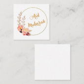 Aid Mubarak Quadratische Visitenkarte (Vorne/Hinten)