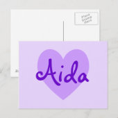 Aida Lila Postkarte (Vorne/Hinten)