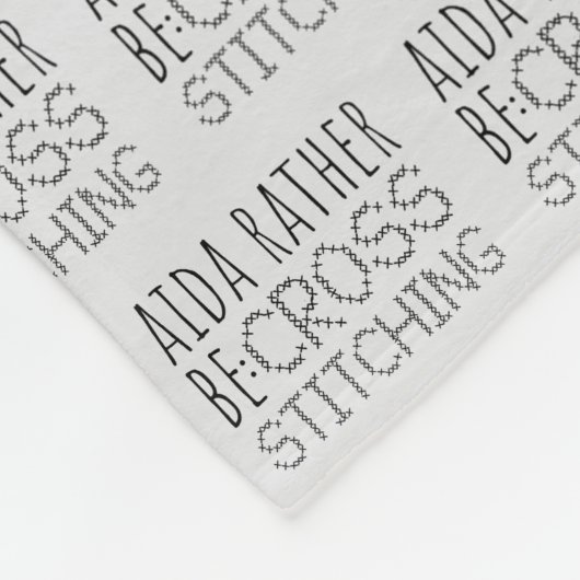 Aida Rather Be Cross Stitching Fun Fleecedecke (Ecke)