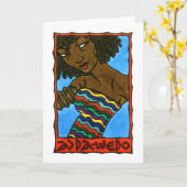 Aida-Wedo-Grußkarte Karte (Gelbe Blume)