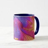 AIDA ~ Zany 3D ~ Pink Yellow Lila 3D Tasse (VorderseiteRechts)