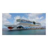 AIDAluna Kreuzfahrtschiff vor der Insel Grenada ve Poster (Vorderseite)