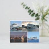 AIDAluna Kreuzfahrtschiffskollage Postkarte (Stehend Vorderseite)