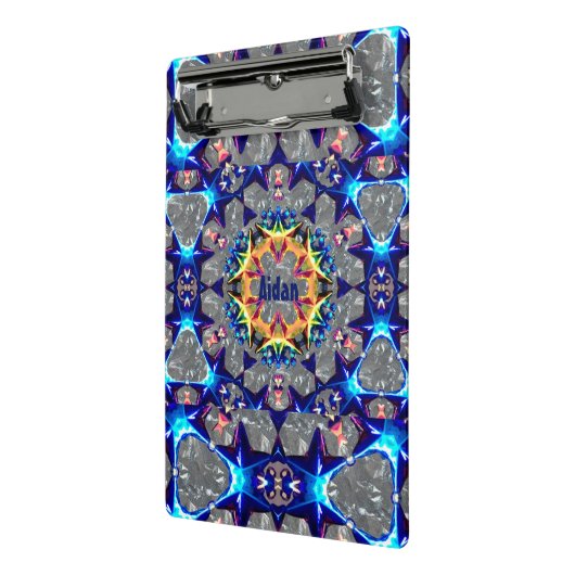 AIDAN ~ TRIPPY 3D Muster Personalisiert Mini Klemmbrett (Gewinkelt2)