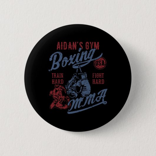 Aidan's Gymnastik Boxing Mixed Martial Arts Retro  Button (Vorderseite)