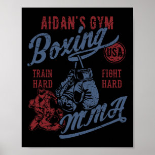 Aidan's Gymnastik Boxing Mixed Martial Arts Retro  Poster