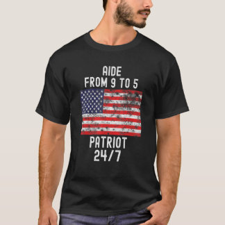 Aide Patrio Patriotic 4. Juli US-Flagge T-Shirt