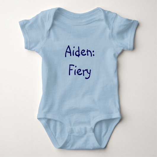 Aiden Baby Name Bedeutung Bodysuit Baby Strampler (Vorderseite)