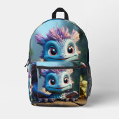 Aiden, ein Whimsikischer Drache Bedruckter Rucksack (Vorderseite)