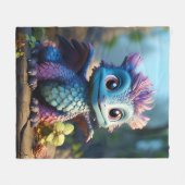 Aiden, ein Whimsikischer Drache Fleecedecke (Vorderseite (Horizontal))