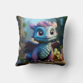 Aiden, ein Whimsikischer Drache Kissen (Rückseite)