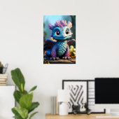 Aiden, ein Whimsikischer Drache Poster (Heimbüro)