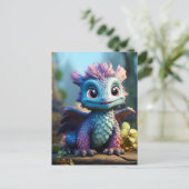 Aiden, ein Whimsikischer Drache Postkarte (Stehend Vorderseite)