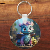 Aiden, ein Whimsikischer Drache Schlüsselanhänger (Rückseite)