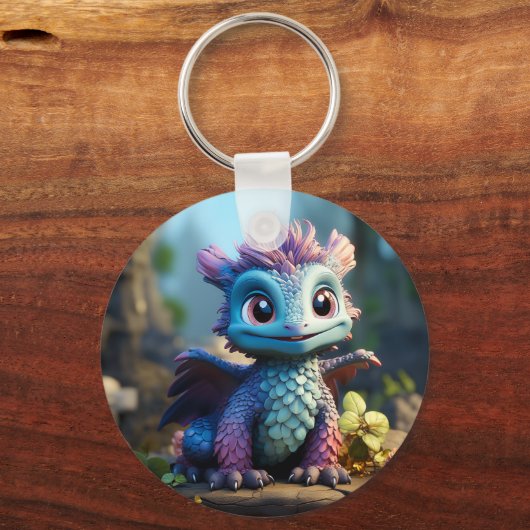 Aiden, ein Whimsikischer Drache Schlüsselanhänger (Vorderseite)