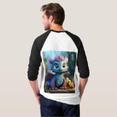 Aiden, ein Whimsikischer Drache T-Shirt (Schwarz voll)