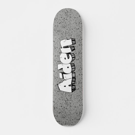 Aiden Graffiti Custom Personalisiert Cool Skateboa Skateboard (Vorne)