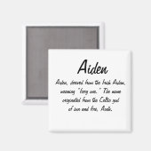 Aiden Name Bedeutung Magnet (Vorderseite/Rückseite)
