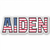 Aiden Name Vorname USA Sticker Stickerset (Vorderseite)