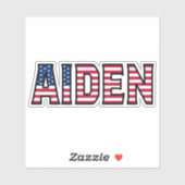 Aiden Name Vorname USA Sticker Stickerset (Blatt)