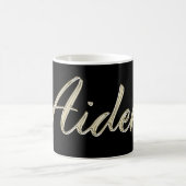 Aiden Name whitegold Tasse Teetasse Kaffeetasse (Mittel)