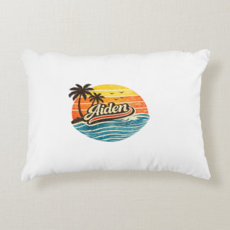 Aiden Retro Sunset Name Design Dekokissen
