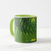 AIDEN ~ Zany 3D Fraktal ~ Green Lover Tasse (Vorderseite Links)