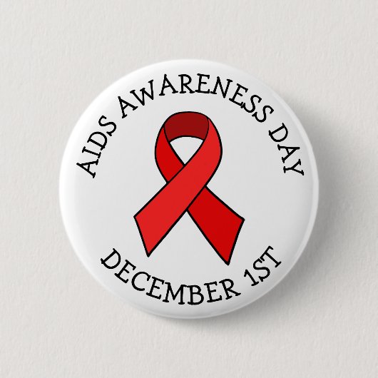 Aids AWARENESS DAY DEZEMBER 1. BUTTON (Vorderseite)
