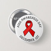 Aids AWARENESS DAY DEZEMBER 1. BUTTON (Vorne & Hinten)