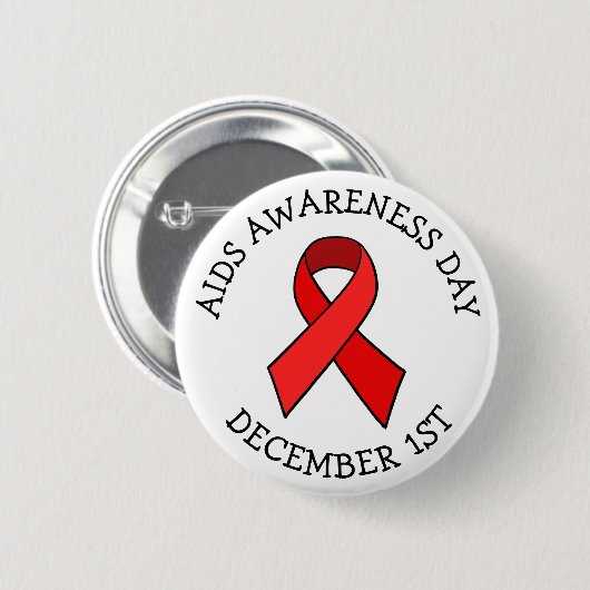 Aids AWARENESS DAY DEZEMBER 1. BUTTON (Vorne & Hinten)