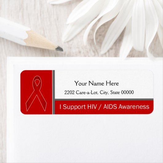 Aids Awareness Hope Faith Support Rücksendeadresse (Insitu)