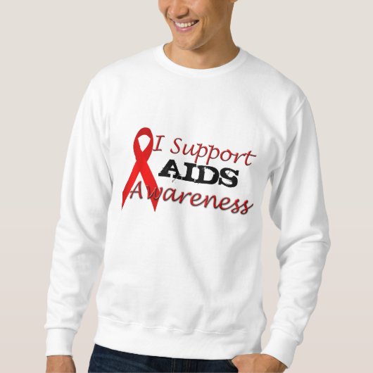 AIDS Awareness Red Ribbon Design Sweatshirt (Vorderseite)